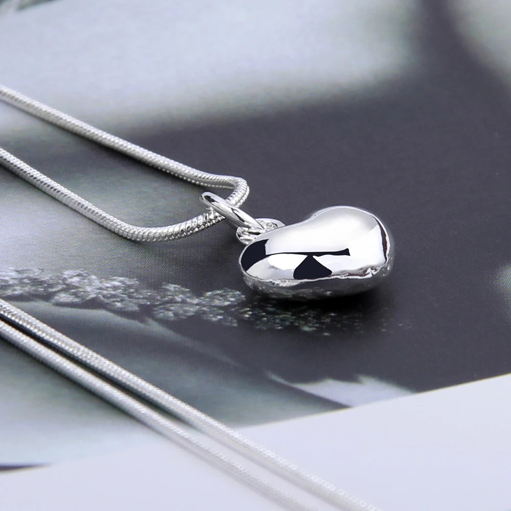 Solid Small Heart Pendant Necklace