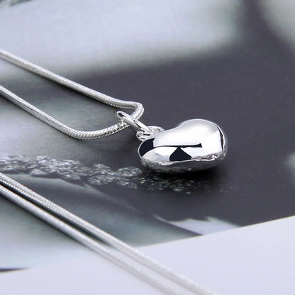 Solid Small Heart Pendant Necklace